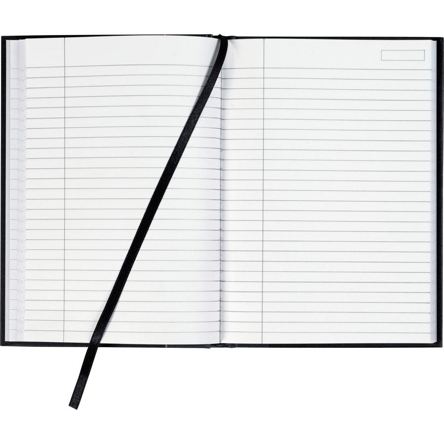 TOPS Royal Executive Business Notebooks - 96 Sheets - Spiral - 20 lb Basis Weight - 5 7/8" x 8 1/4" - White Paper - Gray Binding - Black, Gray Cover - Hard Cover, Ribbon Marker, Heavyweight, Index She. Picture 7