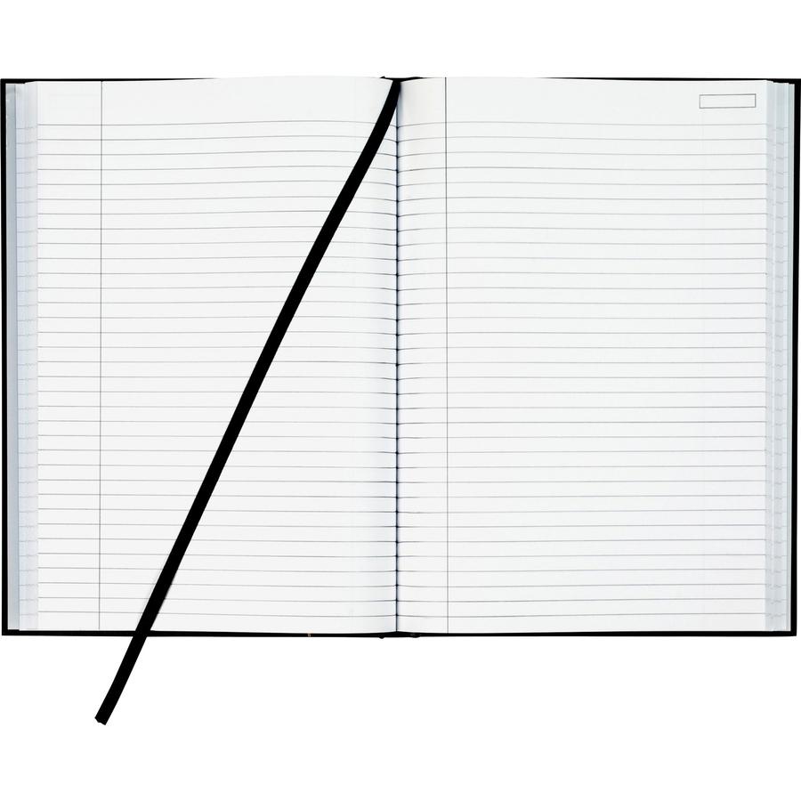 TOPS Royal Executive Business Notebooks - 96 Sheets - Spiral - 20 lb Basis Weight - 8 1/4" x 11 3/4" - White Paper - Gray Binding - Black, Gray Cover - Hard Cover, Ribbon Marker, Heavyweight, Index Sh. Picture 3