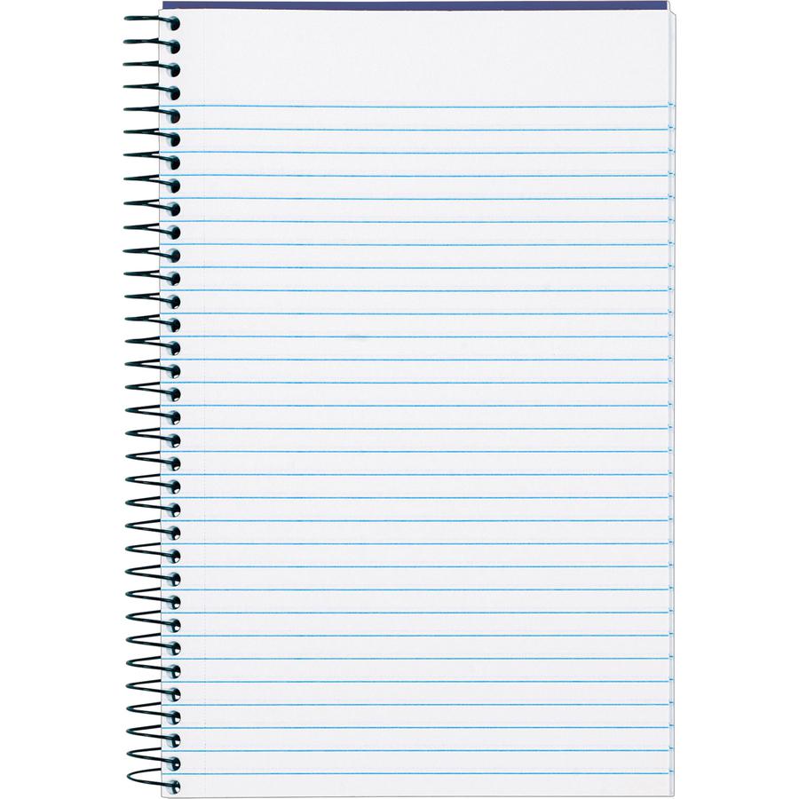 TOPS Classified Business Notebooks - 100 Sheets - 20 lb Basis Weight - 5 1/2" x 8 1/2" - Indigo Paper - Indigo Cover - Plastic Cover - Heavyweight, Perforated, Hard Cover - 1 Each. Picture 2