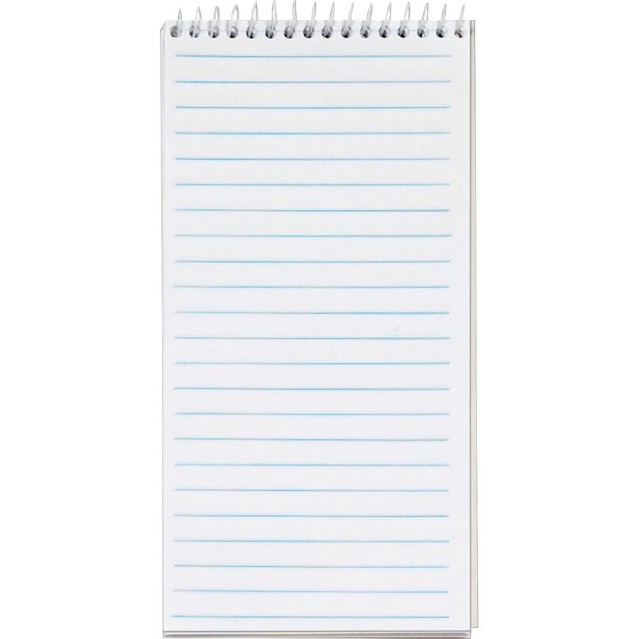 TOPS Reporter's Notebooks - 70 Sheets - Spiral - Gregg Ruled - 4" x 8" - White Paper - Pocket - 12 / Pack. Picture 2