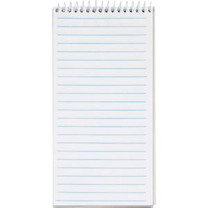 TOPS Reporter's Notebooks - 70 Sheets - Gregg Ruled Margin - 4" x 8" - White Paper - Pocket - 4 / Pack. Picture 5