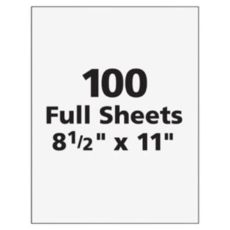 Avery&reg; Copier Address Labels - 8 1/2" Width x 11" Length - Permanent Adhesive - Rectangle - White - Paper - 1 / Sheet - 100 Total Sheets - 100 Total Label(s) - 100 / Box. Picture 3