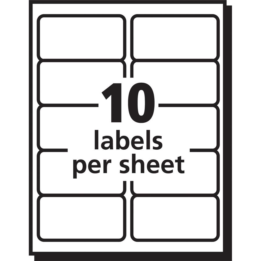 Avery&reg; Clear Shipping Labels, Sure Feed, 2" x 4" , 500 Labels (5663) - 2" Width x 4" Length - Permanent Adhesive - Rectangle - Laser - Clear - Film - 10 / Sheet - 50 Total Sheets - 500 Total Label. Picture 6