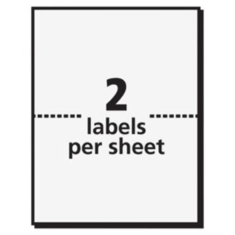 Avery&reg; Border Print or Write Name Tags - 2 11/32" Width x 3 3/8" Length - Removable Adhesive - Rectangle - Laser, Inkjet - White, Blue - Paper - 2 / Sheet - 50 Total Sheets - 100 Total Label(s) - . Picture 4
