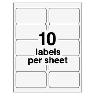 Avery&reg; EcoFriendly Shipping Label - 2" Width x 4" Length - Permanent Adhesive - Rectangle - Laser, Inkjet - White - Paper - 10 / Sheet - 100 Total Sheets - 1000 Total Label(s) - 1000 / Box. Picture 3