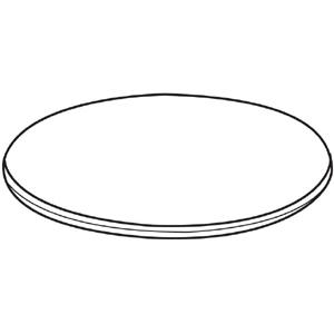 Lorell Essentials Conference Tabletop - Laminated Round, Mahogany Top - Contemporary Style x 41.38" Table Top Width x 41.38" Table Top Depth x 1" Table Top Thickness - Assembly Required - Wood Top Mat. Picture 3