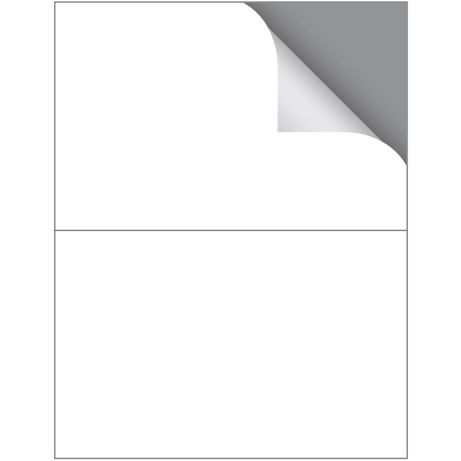 MACO White Laser/Ink Jet Internet Shipping Label - 5 1/2" Width x 8 1/2" Length - Permanent Adhesive - Rectangle - Inkjet, Laser - White - 2 / Sheet - 200 / Box - Lignin-free. Picture 2