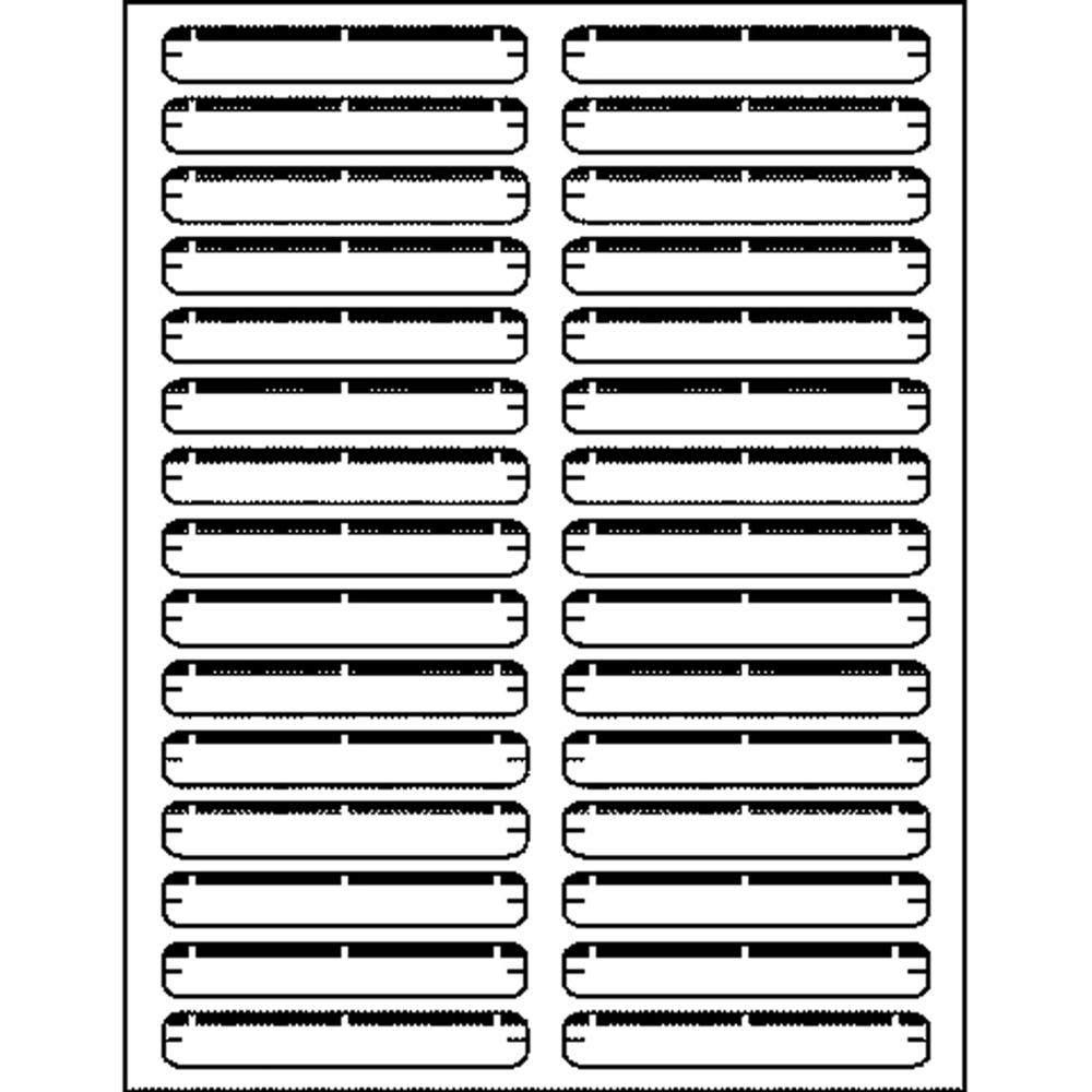 Business Source Laser/Inkjet Permanent File Folder Labels - 43/64" x 3 7/16" Length - Permanent Adhesive - Rectangle - Laser, Inkjet - White - 30 / Sheet - 750 / Pack. Picture 2