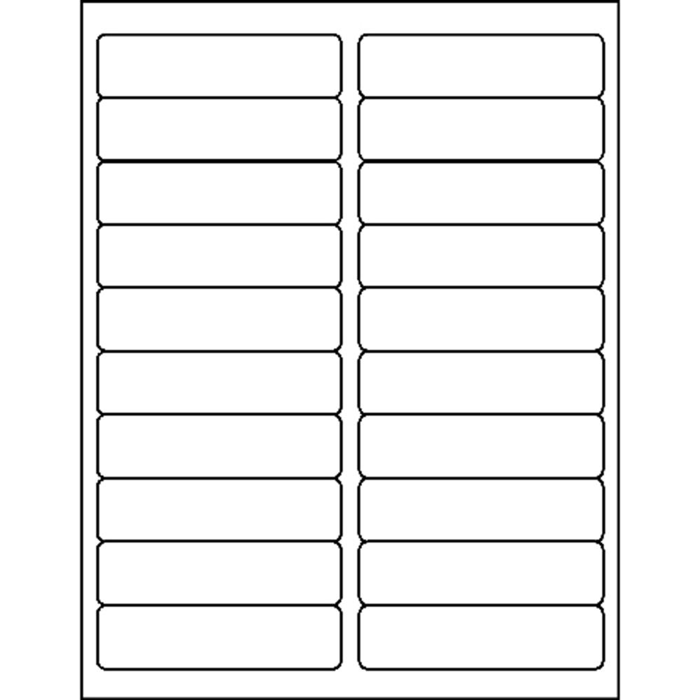 Business Source Bright White Premium-quality Address Labels - 1" Width x 4" Length - Permanent Adhesive - Rectangle - Laser, Inkjet - White - 20 / Sheet - 250 Total Sheets - 5000 / Pack - Lignin-free,. Picture 2