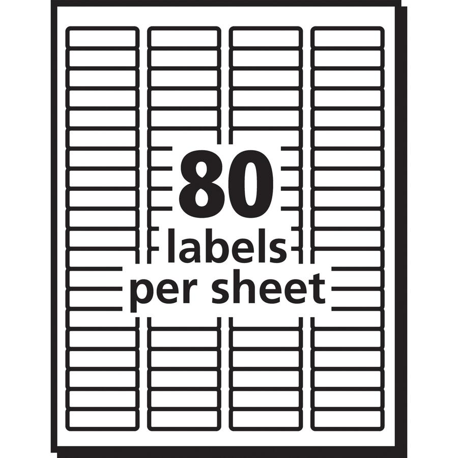 Avery&reg; Easy Peel Return Address Labels - 1/2" Width x 1 3/4" Length - Permanent Adhesive - Rectangle - Laser - Clear - Film - 80 / Sheet - 10 Total Sheets - 800 Total Label(s) - 5. Picture 5