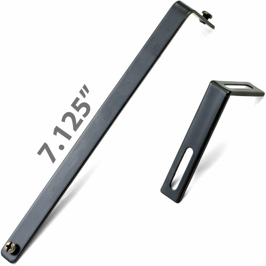Lorell Partition Hangers - 7" Size - Metal - Black - 1 / Pair. Picture 7