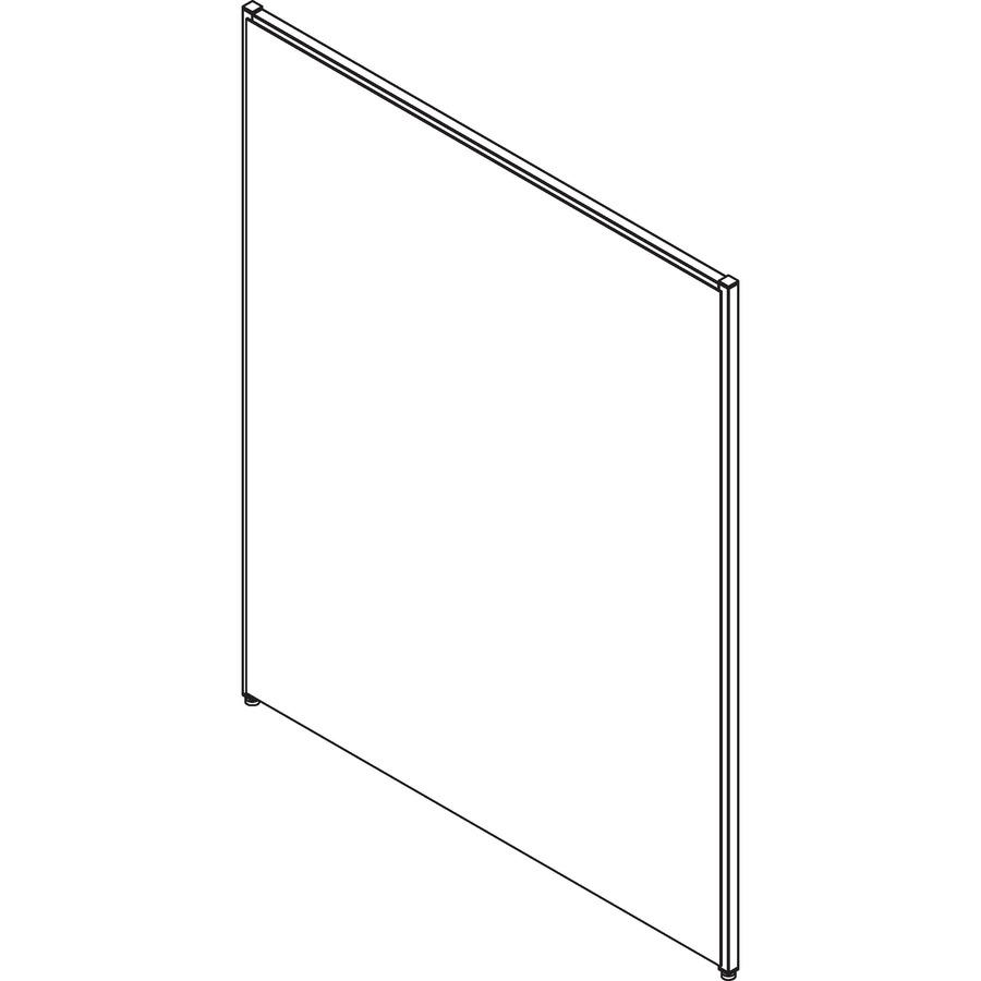 Lorell Panel System Partition Fabric Panel - 48.8" Width x 60" Height - Steel Frame - Gray - 1 Each. Picture 3