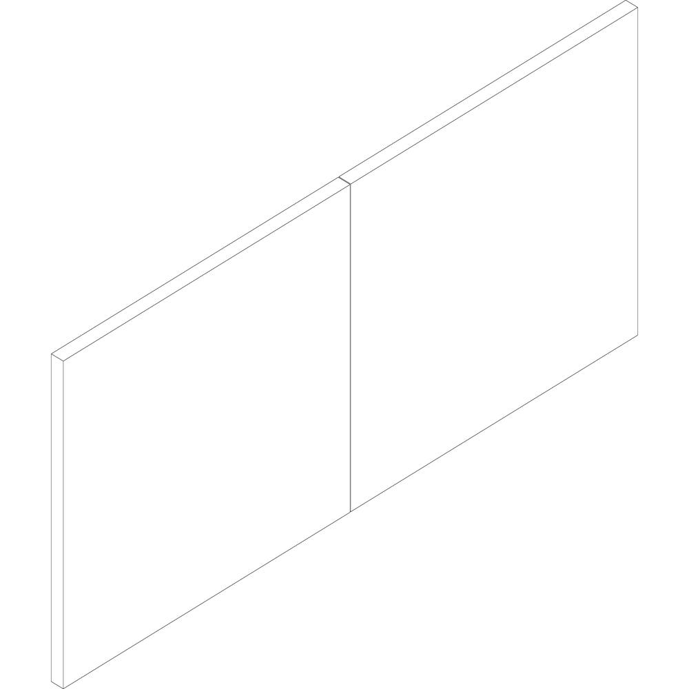 Lorell Essentials Mahogany Wall Hutch Door Kit - 16.6" x 16" x 0.8" x 0.7" - Material: Polyvinyl Chloride (PVC), Wood - Finish: Mahogany. Picture 6