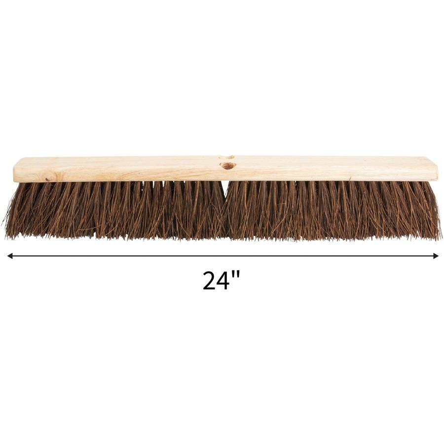 Genuine Joe 24" Push Broomhead - Brown - Lacquered Wood - 24" Length - 1 Each. Picture 7