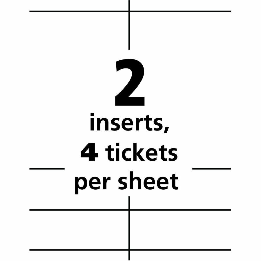 Avery&reg; Vertical Name Badge and Ticket Insertsfor Laser and Inkjet Printers - 1 / Box - 4.3" Width - Rectangular Shape - Printable, Insertable, Printable, Easy to Use, Laminated, Micro Perforated, . Picture 4