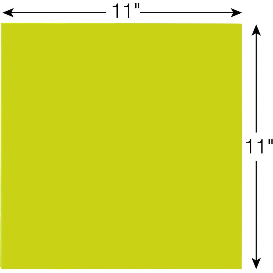 Post-it&reg; Super Sticky Big Notes - 30 x Green - 11" x 11" - Square - 30 Sheets per Pad - Green - Sticky, Removable - 1 Each. Picture 4