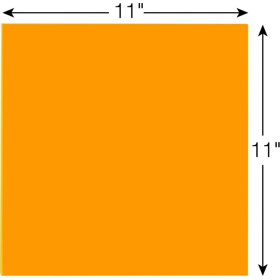Post-it&reg; Super Sticky Big Note - 30 x Orange - 11" x 11" - Square - 30 Sheets per Pad - Orange - Sticky, Removable - 1 Each. Picture 4