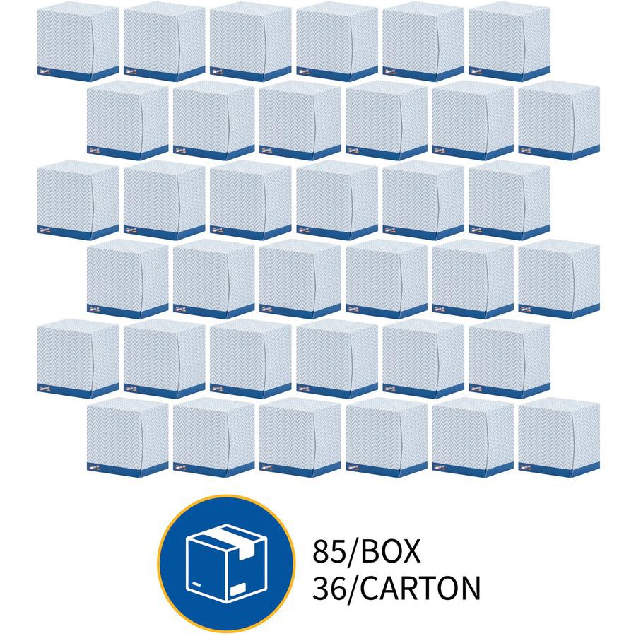 Genuine Joe Cube Box Facial Tissue - 2 Ply - Interfolded - White - 85 Per Box - 1728 / Pallet. Picture 7