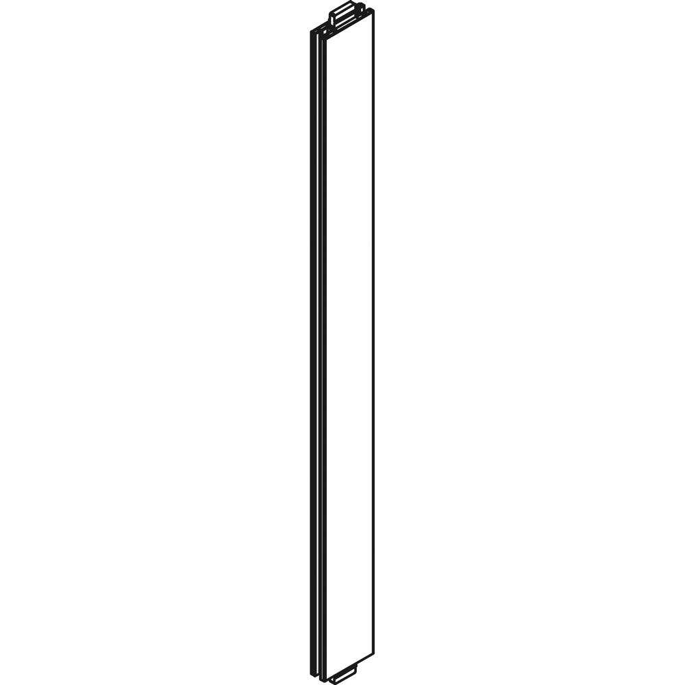Lorell Vertical Panel Strip for Adaptable Panel System - 1.8" Width x 0.5" Depth x 19.7" Height - Aluminum - Silver. Picture 3