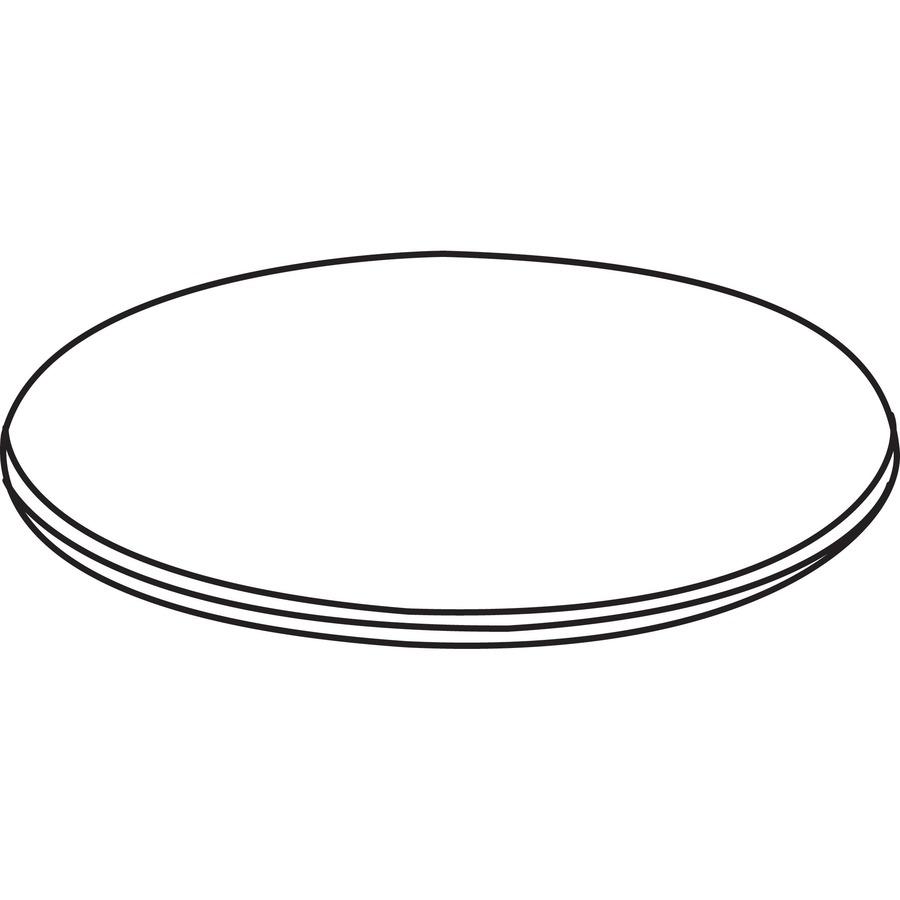 Lorell Essentials Conference Tabletop - Espresso Round Top - Contemporary Style - 1" Table Top Thickness x 42" Table Top Diameter - Assembly Required - 1 Each. Picture 4