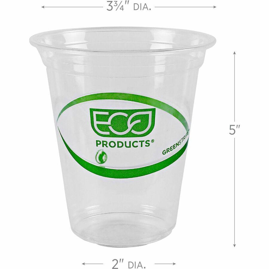 Eco-Products 16 oz GreenStripe Cold Cups - 50 / Pack - Clear, Green - Polylactic Acid (PLA) - Cold Drink. Picture 10