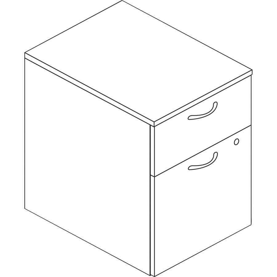 HON Mod HLPLPMBF Pedestal - 15" x 20"20" - 2 x Box, File Drawer(s) - Finish: Traditional Mahogany. Picture 2