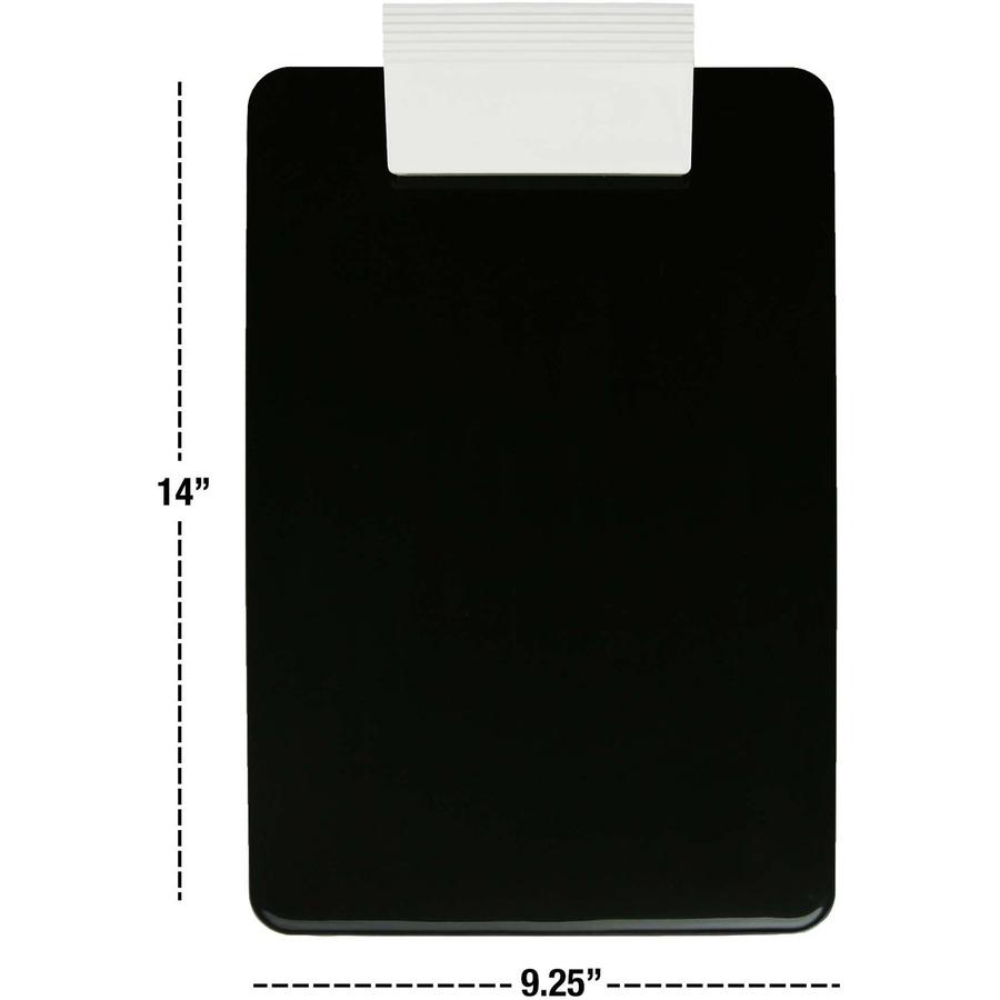 Saunders Antimicrobial Clipboard - 8 1/2" x 11" - Black, White - 1 Each. Picture 2