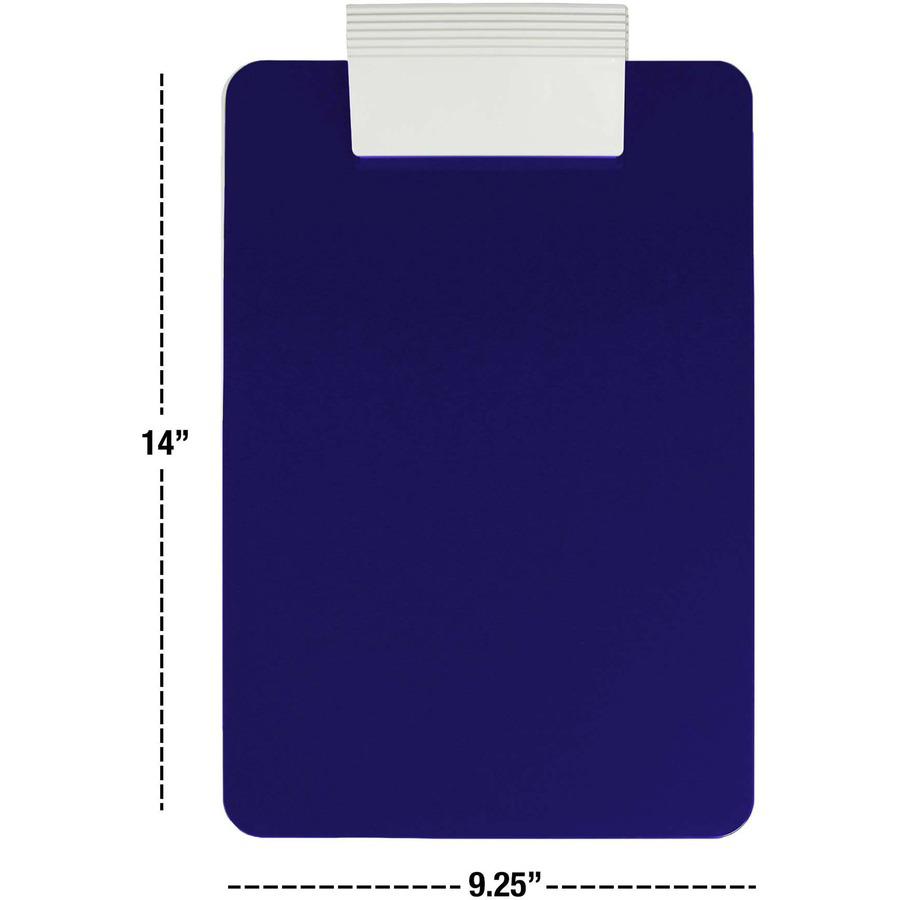 Saunders Antimicrobial Clipboard - 8 1/2" x 11" - Blue - 1 Each. Picture 5