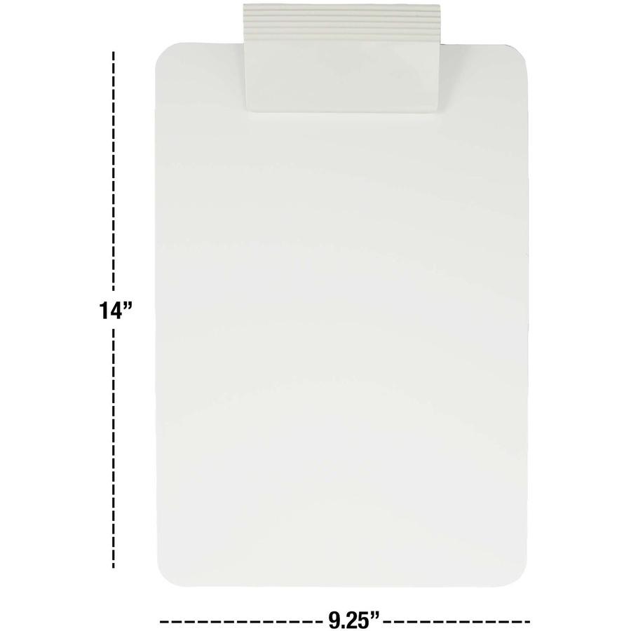 Saunders Antimicrobial Clipboard - 8 1/2" x 11" - White - 1 Each. Picture 7