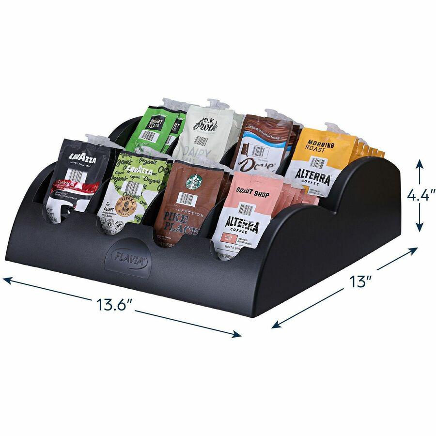 Flavia Freshpacks Small Merchandiser - 80 x Drink - Drawer Size 10" - 4.4" Height x 13.6" Width x 13" Depth - Sturdy, Compact, Recyclable - Black - Plastic - 1 Each. Picture 8
