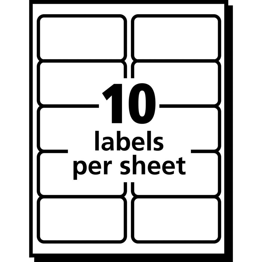 Avery&reg; Easy Peel Inkjet Printer Mailing Labels - 2" Width x 4" Length - Permanent Adhesive - Rectangle - Inkjet - Clear - Film - 10 / Sheet - 25 Total Sheets - 250 Total Label(s) - 5. Picture 5