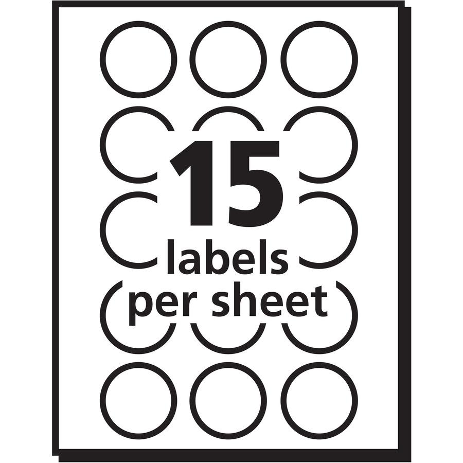 Avery&reg; Avery Printable Mailing Seals, Clear, 1" Diameter, 480 Labels (5248) - Glossy - 480 / Pack - Permanent Adhesive, Laminated, Acid-free, Moisture Resistant, Water Resistant - Clear. Picture 3