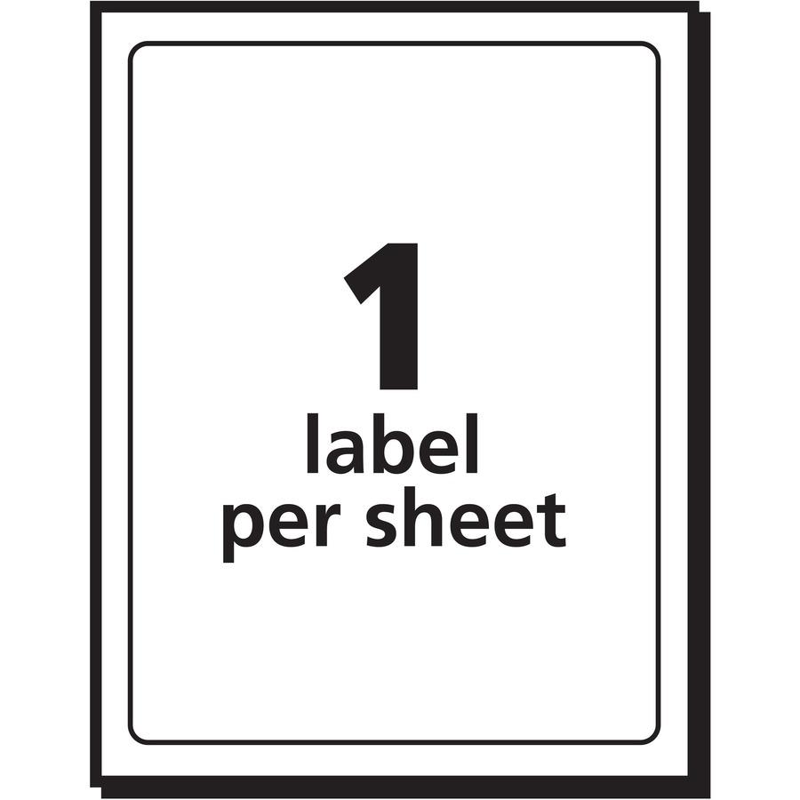 Avery&reg; Removable ID Labels - 6" Width x 4" Length - Removable Adhesive - Rectangle - Laser, Inkjet - White - 40 / Pack - Self-adhesive. Picture 6