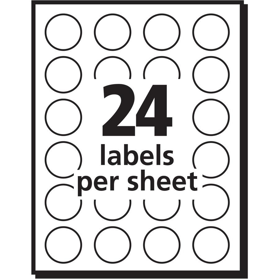 Avery&reg; Color Coded Label - 3/4" Diameter - Removable Adhesive - Round - Laser - Neon Green, Neon Orange, Neon Red, Neon Yellow - Paper - 24 / Sheet - 42 Total Sheets - 1008 Total Label(s) - 3. Picture 3
