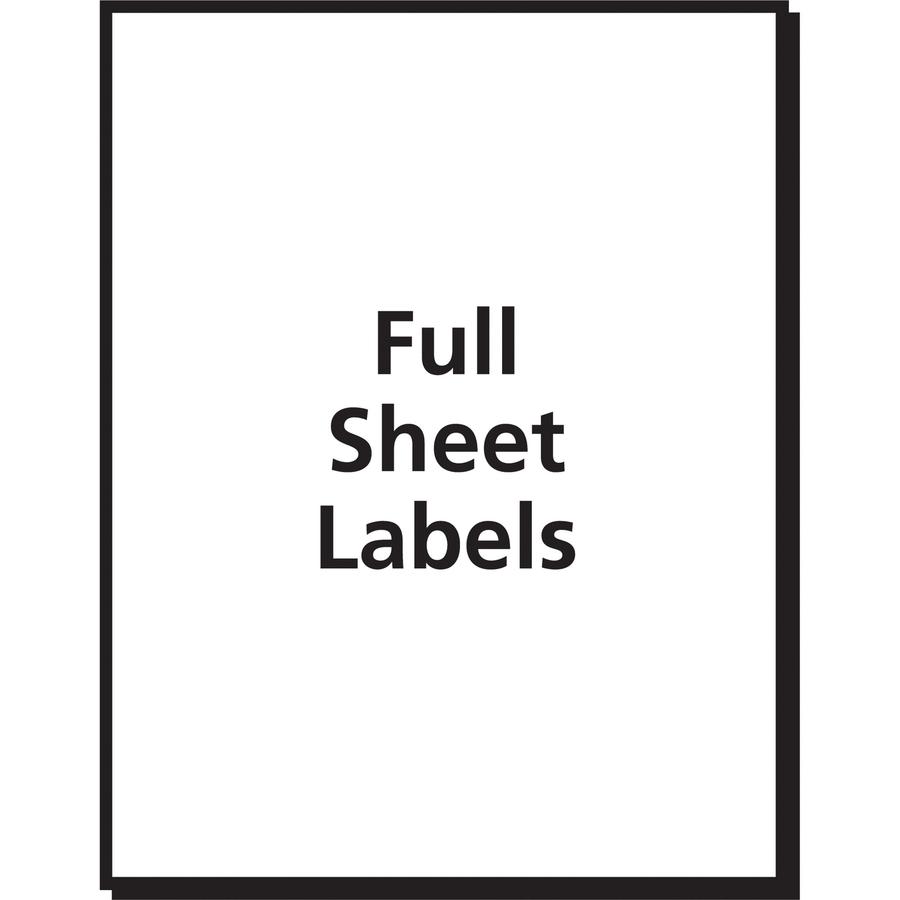 Avery&reg; TrueBlock Shipping Labels, 8-1/2" x 11" , 25 Labels (8165) - 8 1/2" Width x 11" Length - Permanent Adhesive - Inkjet - White - Paper - 1 / Sheet - 25 Total Sheets - 25 Total Label(s) - 25 /. Picture 5