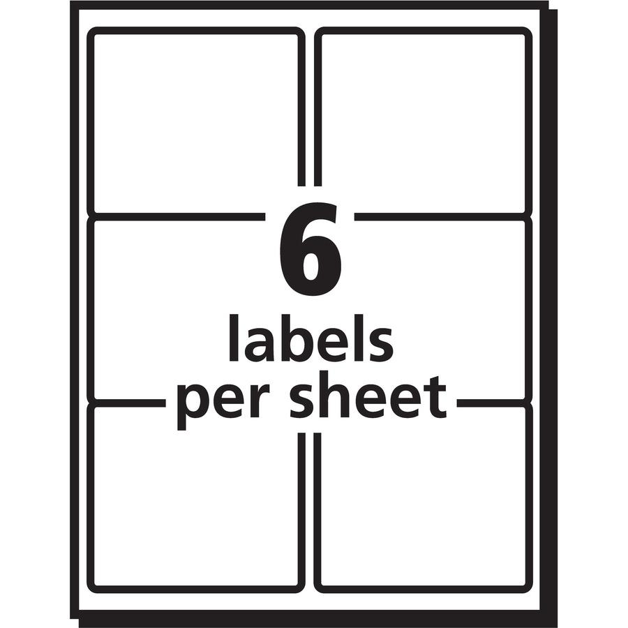PRES-a-ply White Labels - 3 21/64" Width x 4" Length - Permanent Adhesive - Rectangle - Laser, Inkjet - White - Paper - 6 / Sheet - 100 Total Sheets - 600 Total Label(s) - 600 / Box. Picture 4