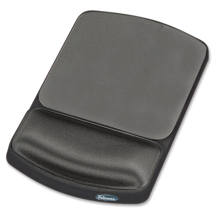 Fellowes Gel Wrist Rest and Mouse Pad - Graphite/Platinum - 0.94" x 6.25" x 10.13" Dimension - Platinum, Graphite - Gel - Wear Resistant, Tear Resistant, Skid Proof - 1 Pack. Picture 2