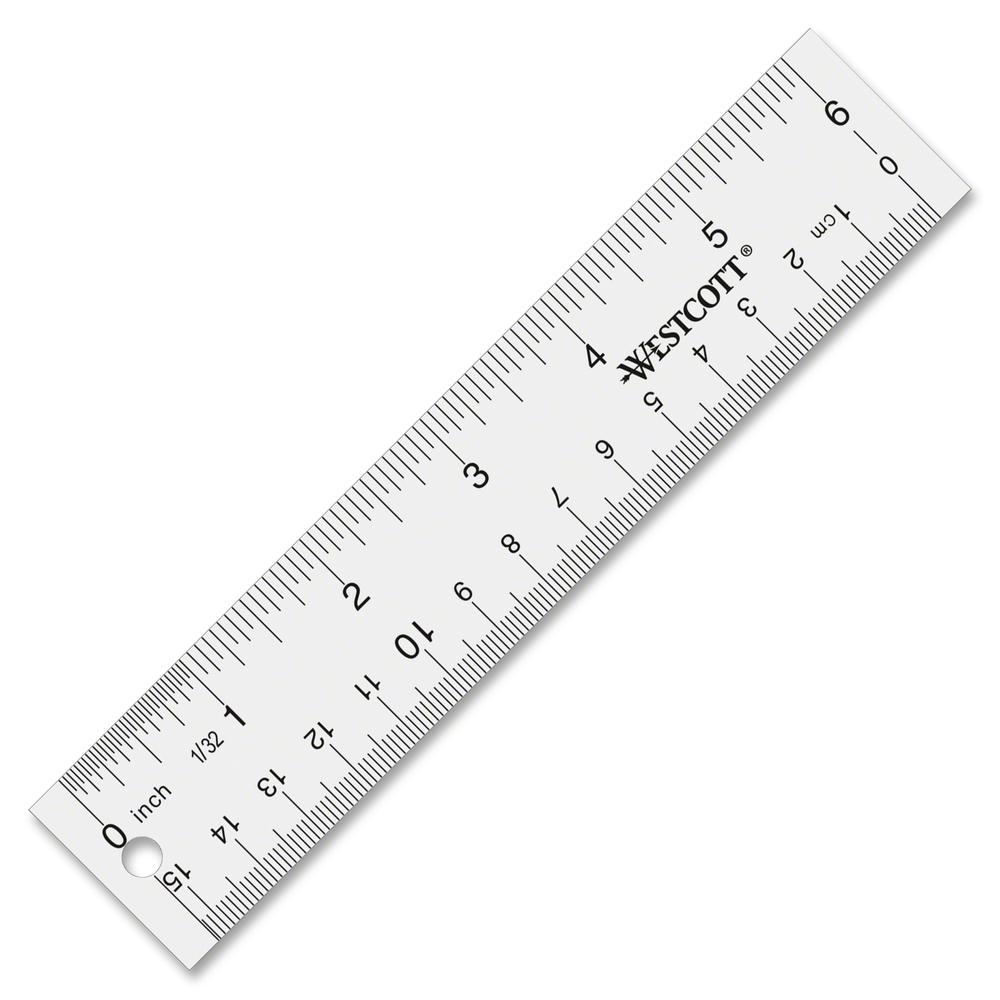 westcott see through acrylic rulers 6 length 1 width