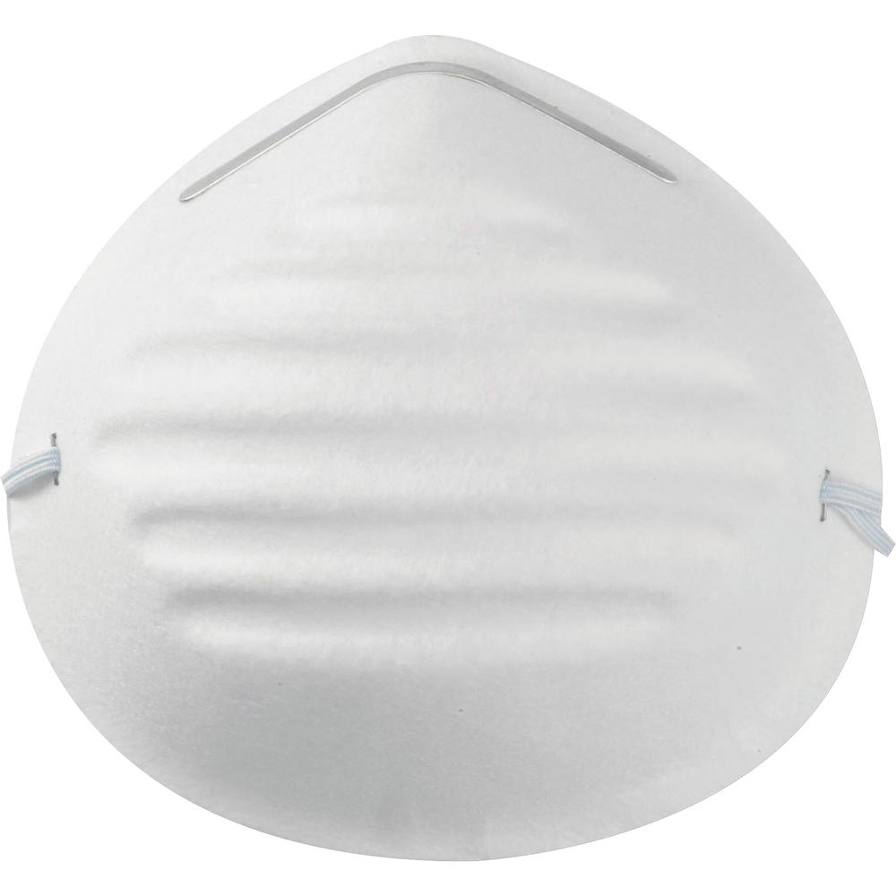 First Aid Only Adjustable Nose Clip Dust Mask - Dust Protection - White - Adjustable - 5 / Pack. Picture 3
