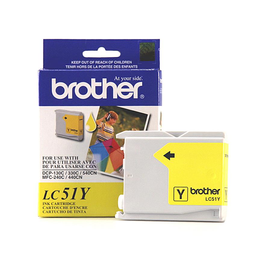 Brother LC51Y Original Ink Cartridge - Inkjet - 400 Pages - Yellow - 1 Each. Picture 2
