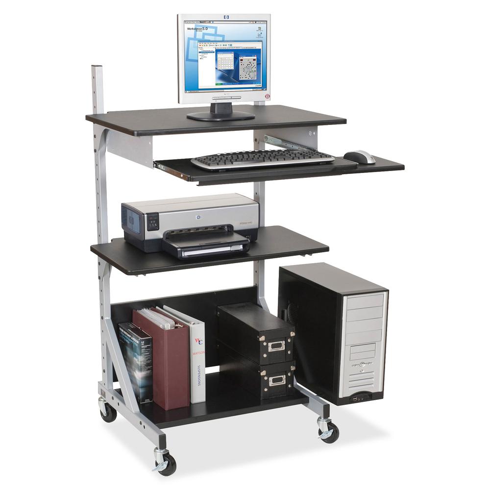 MooreCo Alekto-3 Totally Adjustable Workstation - Rectangle Top - 52" Height x 30" Width x 24" Depth - Assembly Required - Laminated. Picture 7