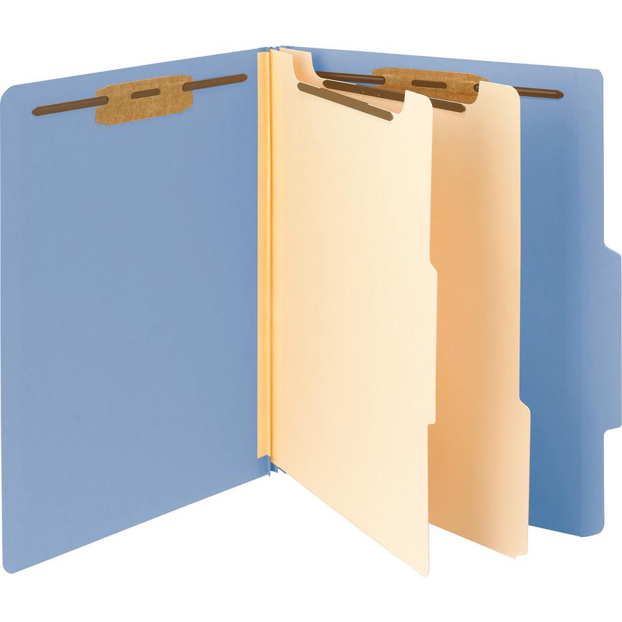 Smead Manila and Colored Classification Folders - Letter - 8 1/2" x 11" Sheet Size - 2" Expansion - 2" Fastener Capacity for Folder - 2/5 Tab Cut - Right of Center Tab Location - 2 Divider(s) - 18 pt.. Picture 10