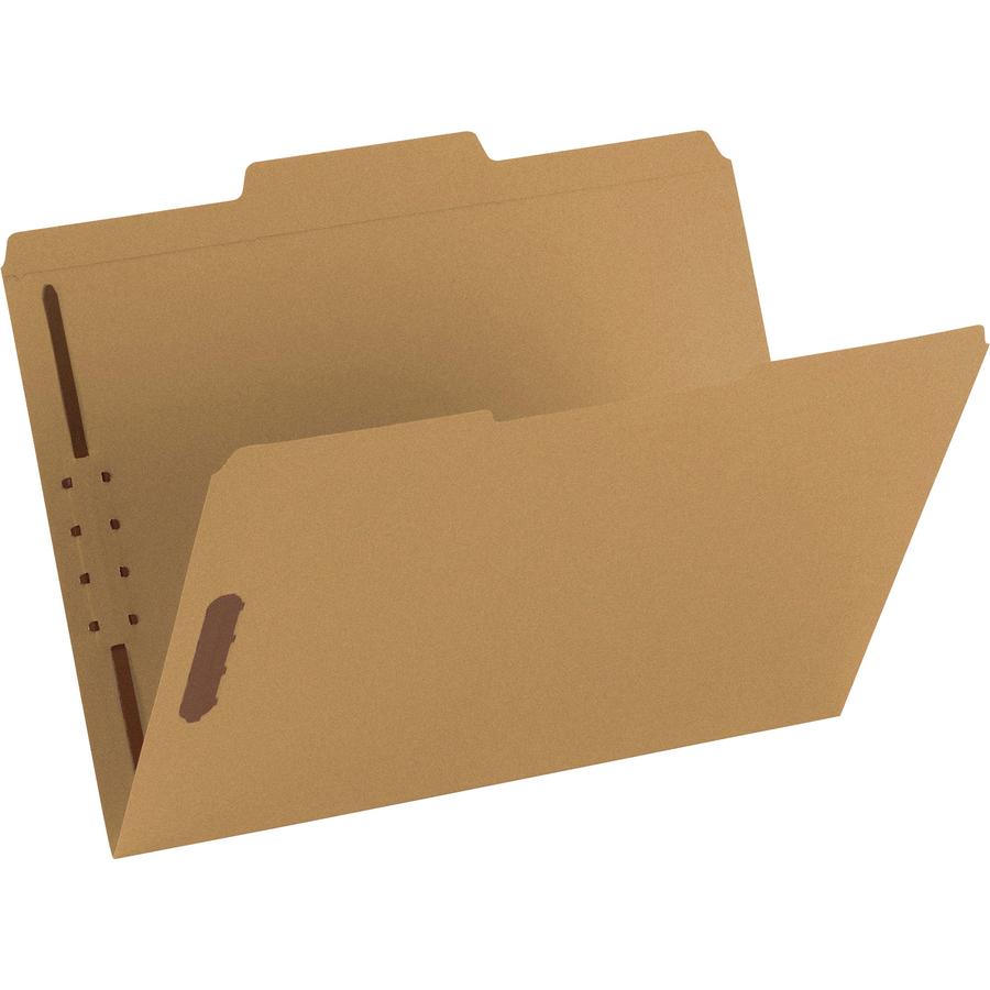 Smead 1/3 Tab Cut Letter Recycled Fastener Folder - 8 1/2" x 11" - 3/4" Expansion - 2 x 2K Fastener(s) - 2" Fastener Capacity for Folder - Top Tab Location - Assorted Position Tab Position - Kraft - K. Picture 9