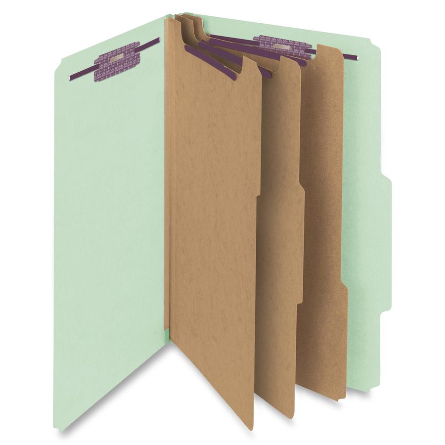 Smead SafeSHIELD 3-Divider Classification Folders - Legal - 8 1/2" x 14" Sheet Size - 3" Expansion - 2 Fastener(s) - 2" Fastener Capacity for Folder - 2/5 Tab Cut - 3 Divider(s) - 25 pt. Folder Thickn. Picture 7