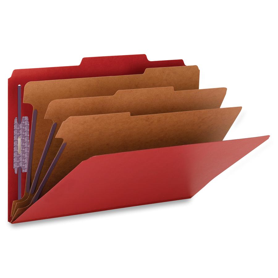 Smead Classification Folders with SafeSHIELD Fastener - Legal - 8 1/2" x 14" Sheet Size - 3" Expansion - 2 Fastener(s) - 2" Fastener Capacity for Folder - 2/5 Tab Cut - Right of Center Tab Location - . Picture 8