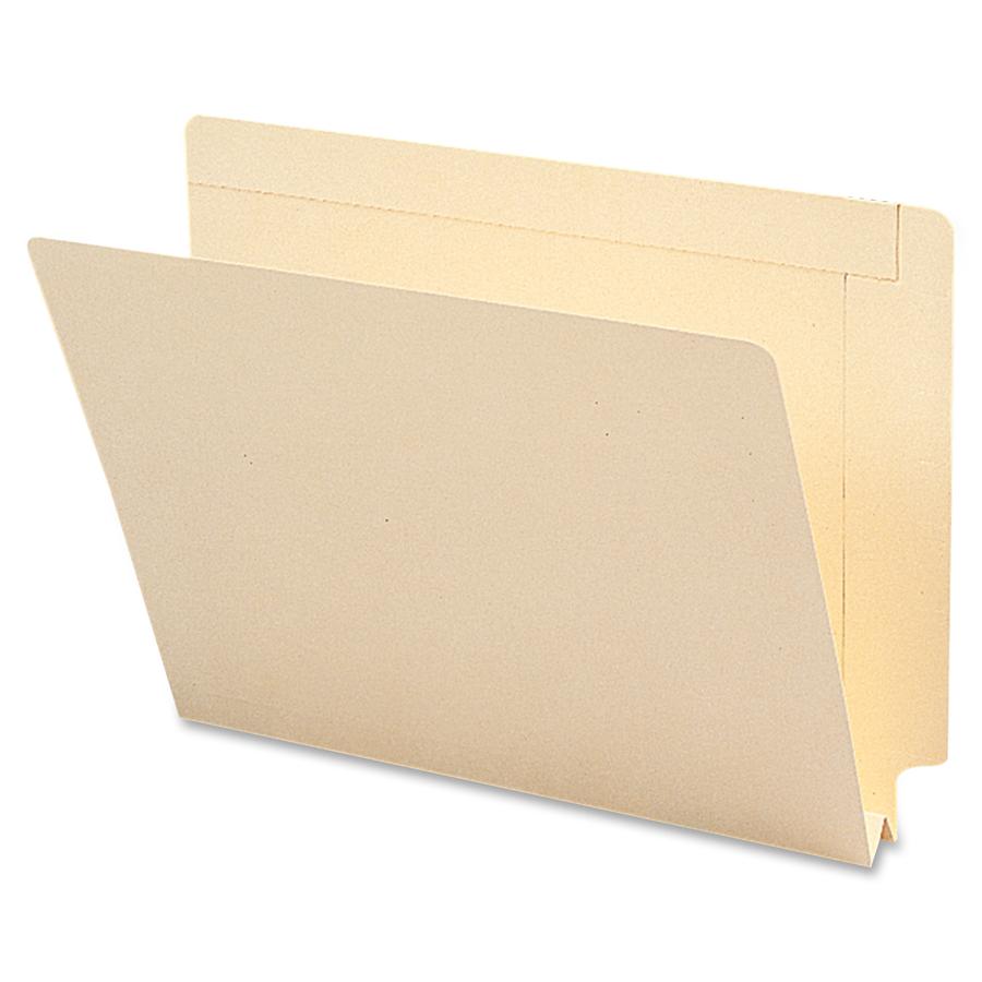 Smead Straight Tab Cut Letter Recycled End Tab File Folder - 1 1/2" Folder Capacity - 8 1/2" x 11" - 1 1/2" Expansion - Manila - 10% Recycled - 50 / Box. Picture 2