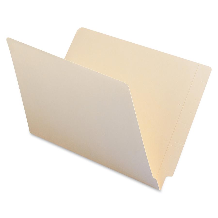 Smead Shelf-Master Straight Tab Cut Legal Recycled End Tab File Folder - 8 1/2" x 14" - 3/4" Expansion - Manila - 10% Recycled - 100 / Box. Picture 5
