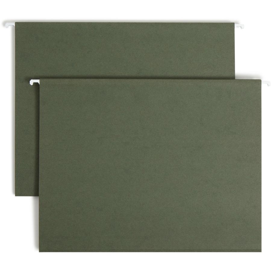 Smead Letter Recycled Hanging Folder - 8 1/2" x 11" - 2" Expansion - Standard Green - 10% Recycled - 25 / Box. Picture 9