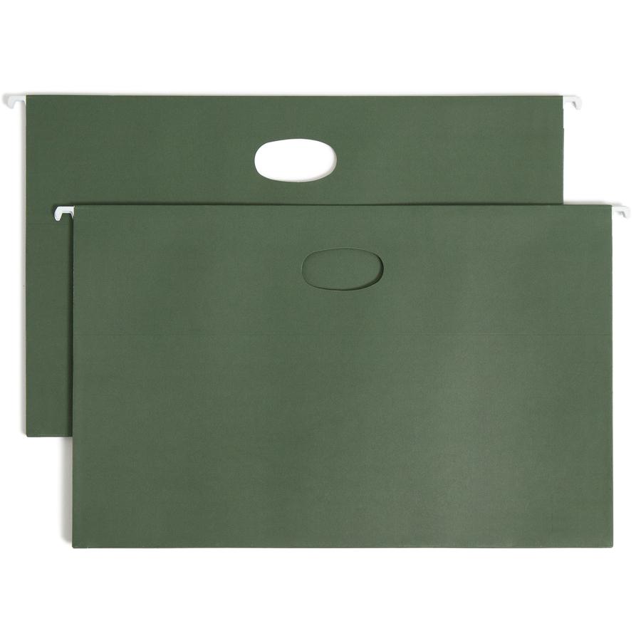 Smead Hanging File Pockets, 3-1/2 Inch Expansion, Legal Size, Standard Green, 10 Per Box (64320) - 8 1/2" x 14" - 3 1/2" Expansion - Standard Green - 30% Recycled. Picture 7