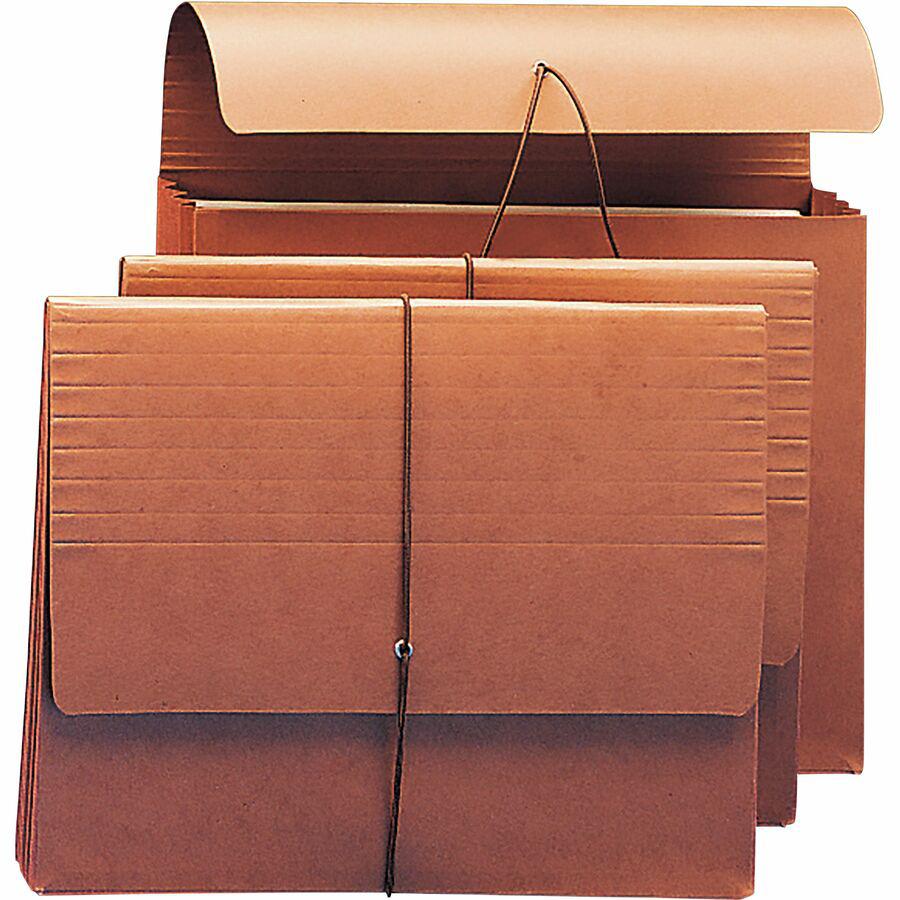Smead Letter Recycled File Wallet - 8 1/2" x 11" - 3 1/2" Expansion - Redrope - Redrope - 30% Recycled - 10 / Box. Picture 2
